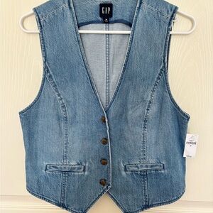 GAP Light Blue Denim Vest